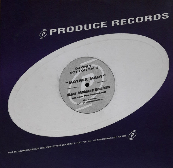 U.N.I.T.E.D. : Mother Mary (Black Madonna Remixes) (12", Promo)