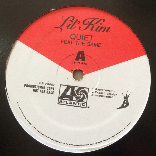 Lil' Kim : Quiet / Lighters Up Remix (12", Promo)