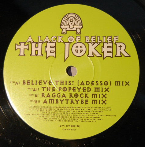 The Joker (11) : A Lack Of Belief (12", Promo)