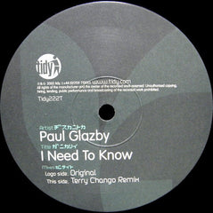 Paul Glazby : I Need To Know (12")