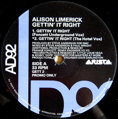 Alison Limerick : Gettin' It Right (12", Promo)