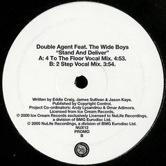 Double Agent Feat. The Wideboys : Stand And Deliver (12", Promo)