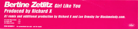 Bertine Zetlitz : Girl Like You (12", Promo)