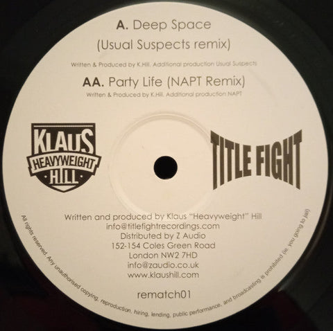 Klaus Heavyweight Hill* : Title Fight Remixed (12")