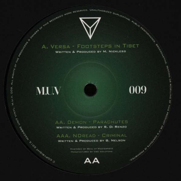 Versa (2) / R.Demon / N Dread : Footsteps In Tibet / Parachutes / Criminal (12")