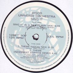 Disco Universe Orchestra : Sing It (12", Promo)