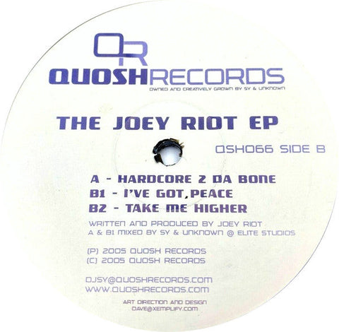 Joey Riot : The Joey Riot EP (12", EP)