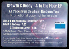 Growth & Decay : 4 To The Floor EP (12", EP)