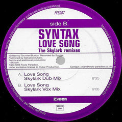 Syntax (4) : Love Song (The Skylark Remixes) (12")
