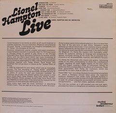 Lionel Hampton And His Orchestra : Lionel Hampton Live Lionel Hampton Live (LP, Mono)