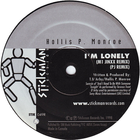 Hollis P. Monroe : I'm Lonely (12")