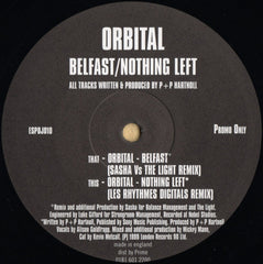 Orbital : Belfast / Nothing Left (2x12", Ltd, Promo)