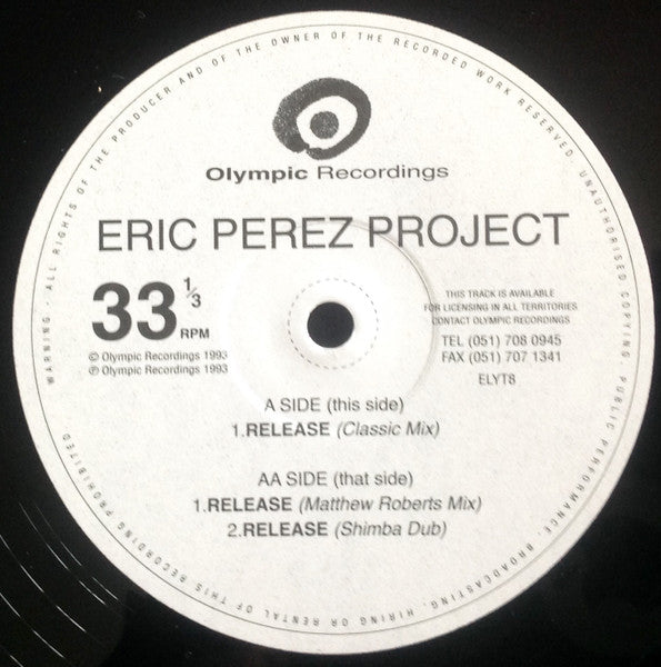 Eric Perez Project : Release (12", Promo)