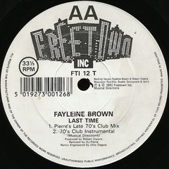 Robert Owens Presents Fayleine Brown : Last Time (12")