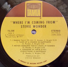 Stevie Wonder : Where I'm Coming From (LP, Album, Gat)