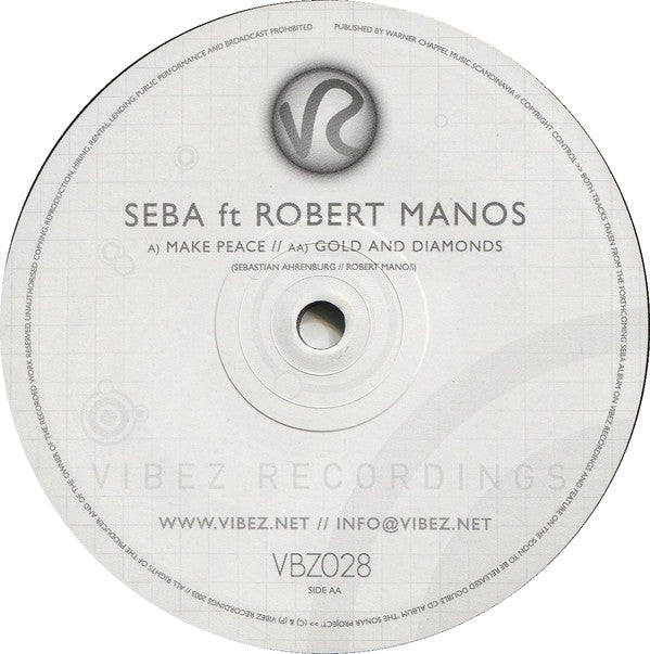 Seba Ft Robert Manos : Make Peace / Gold And Diamonds (12")