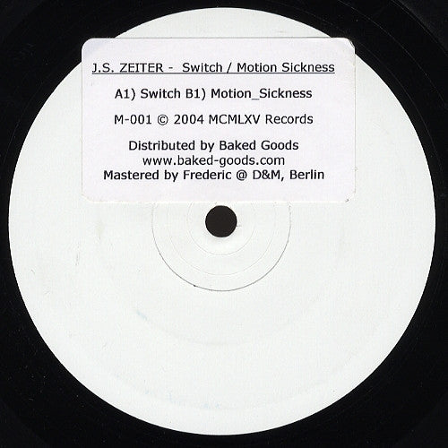 J.S.Zeiter : Switch / Motion_Sickness (12", W/Lbl)