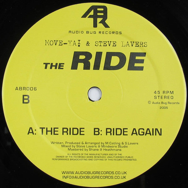 Move-Ya! & Steve Lavers : The Ride (12")