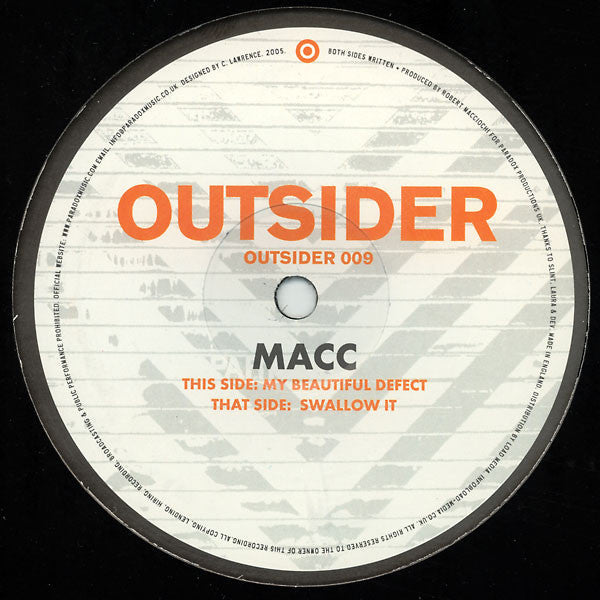 Macc : Swallow It / My Beautiful Defect (12")