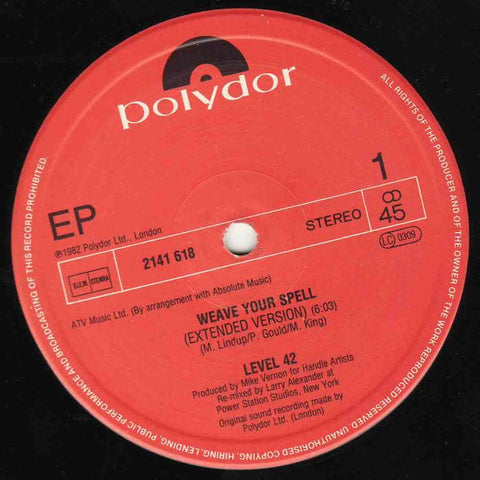 Level 42 : Weave Your Spell (12", EP, Maxi, RE)