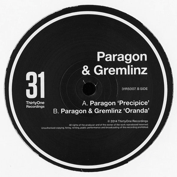 Paragon (24) & Gremlinz : Precipice / Oranda (12")