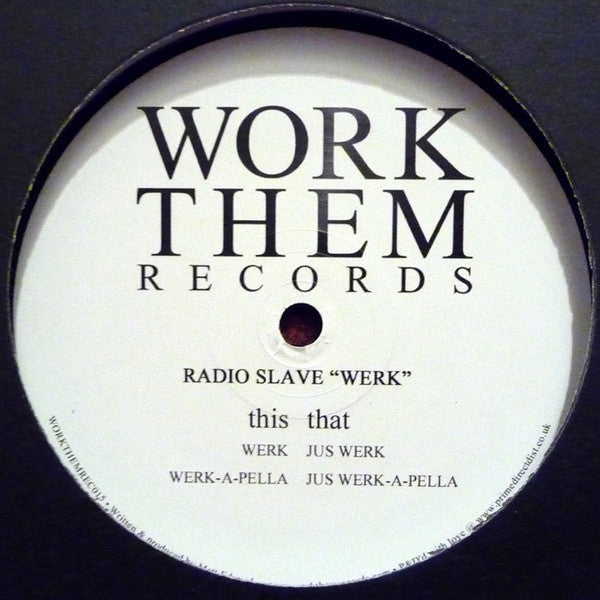 Radio Slave : Werk (12")