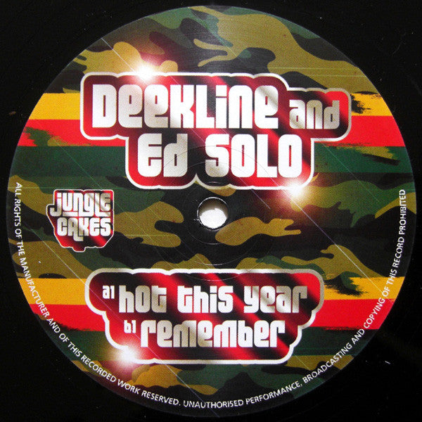 DJ Deekline & Ed Solo : Hot This Year / Remember  (12")