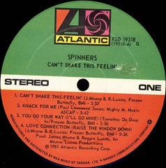 Spinners : Can't Shake This Feelin' (LP, Album)