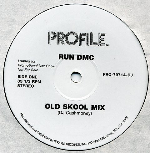 Run-DMC : Old Skool Mix (12", Promo)