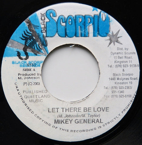 Mikey General : Let There Be Love (7")
