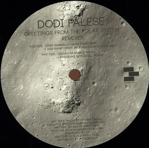 Dodi Palese : Greeting From The Solar System Remixes (12")