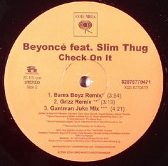 Beyoncé Feat. Slim Thug : Check On It (12")