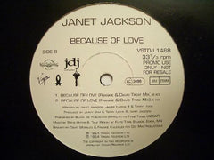 Janet Jackson : Because Of Love (12", Promo)