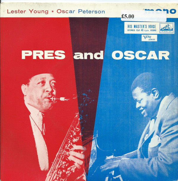 Lester Young & Oscar Peterson : Just You, Just Me (7", Single, Mono)