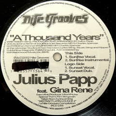 Julius Papp Feat. Gina Rene : A Thousand Years (12")