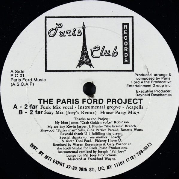 The Paris Ford Project : 2 Far (12")