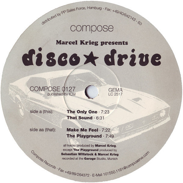Marcel Krieg : Disco Drive (12")