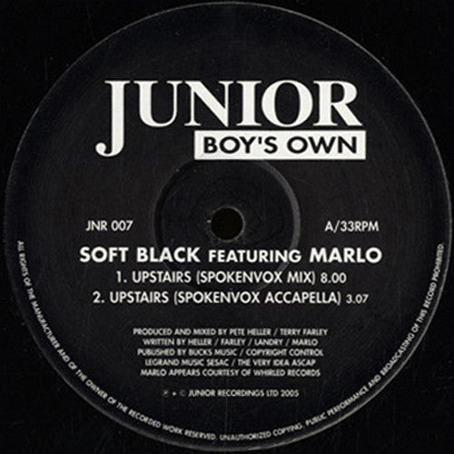 Soft Black Featuring Marlo (2) : Upstairs (12")