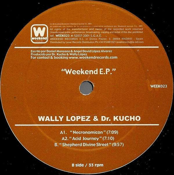 Dr. Kucho! & Wally Lopez : Weekend EP (12", EP)