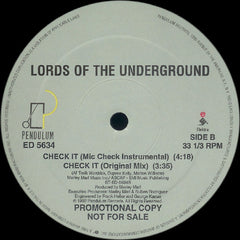 Lords Of The Underground : Check It (12", Promo)