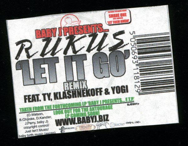Rukus : Let It Go Remix (12", W/Lbl)