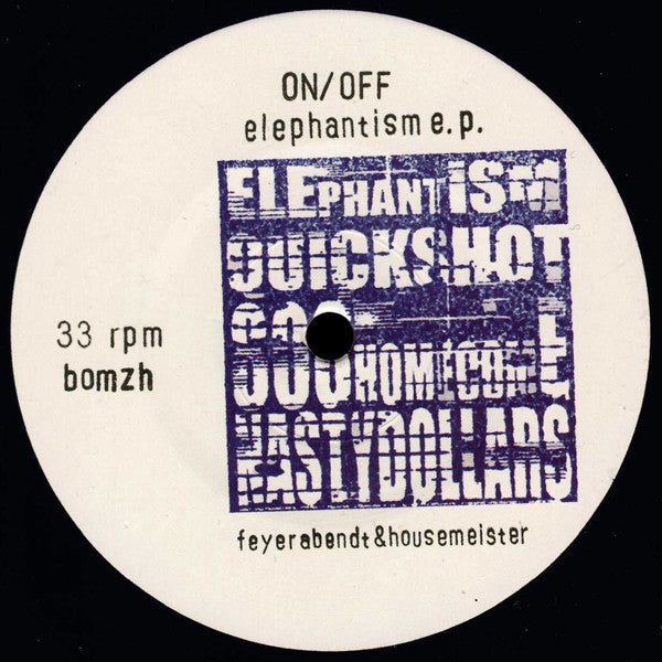 On/Off : Elephantism EP (12", EP)