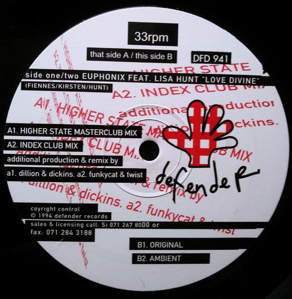 Euphonix (2) Feat. Lisa Hunt : Love Divine (12")