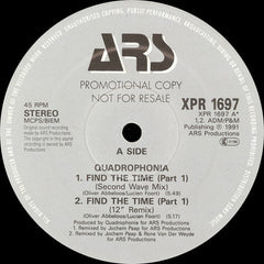 Quadrophonia : Find The Time (Part 1) (12", Promo)
