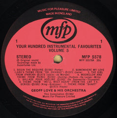 Geoff Love And His Orchestra* : Your Hundred Instrumental Favourites - Volume 5 (LP, Album, Comp)
