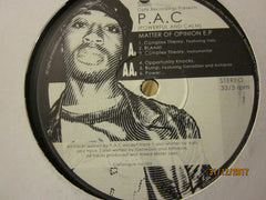P.A.C : Matter Of Opinion E.P. (12", EP)