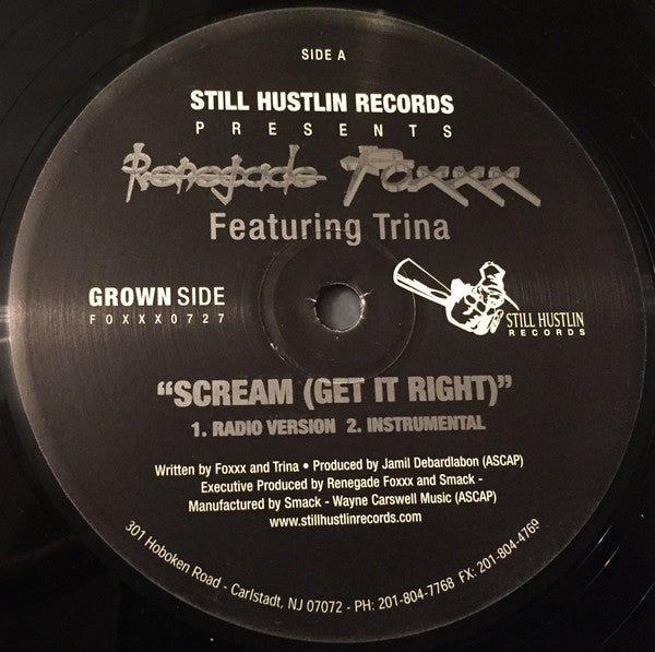 Renegade Foxxx Featuring Trina : Scream (Get It Right) (12")
