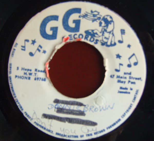 Dennis Brown / Alvin Ranglin & Alex Hughes : Don't You Cry / Big Six (7", M/Print, RP)