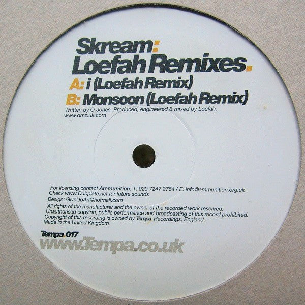 Skream : Loefah Remixes (12")