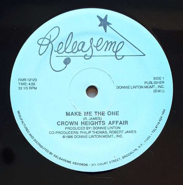 Crown Heights Affair : Make Me The One (12")
